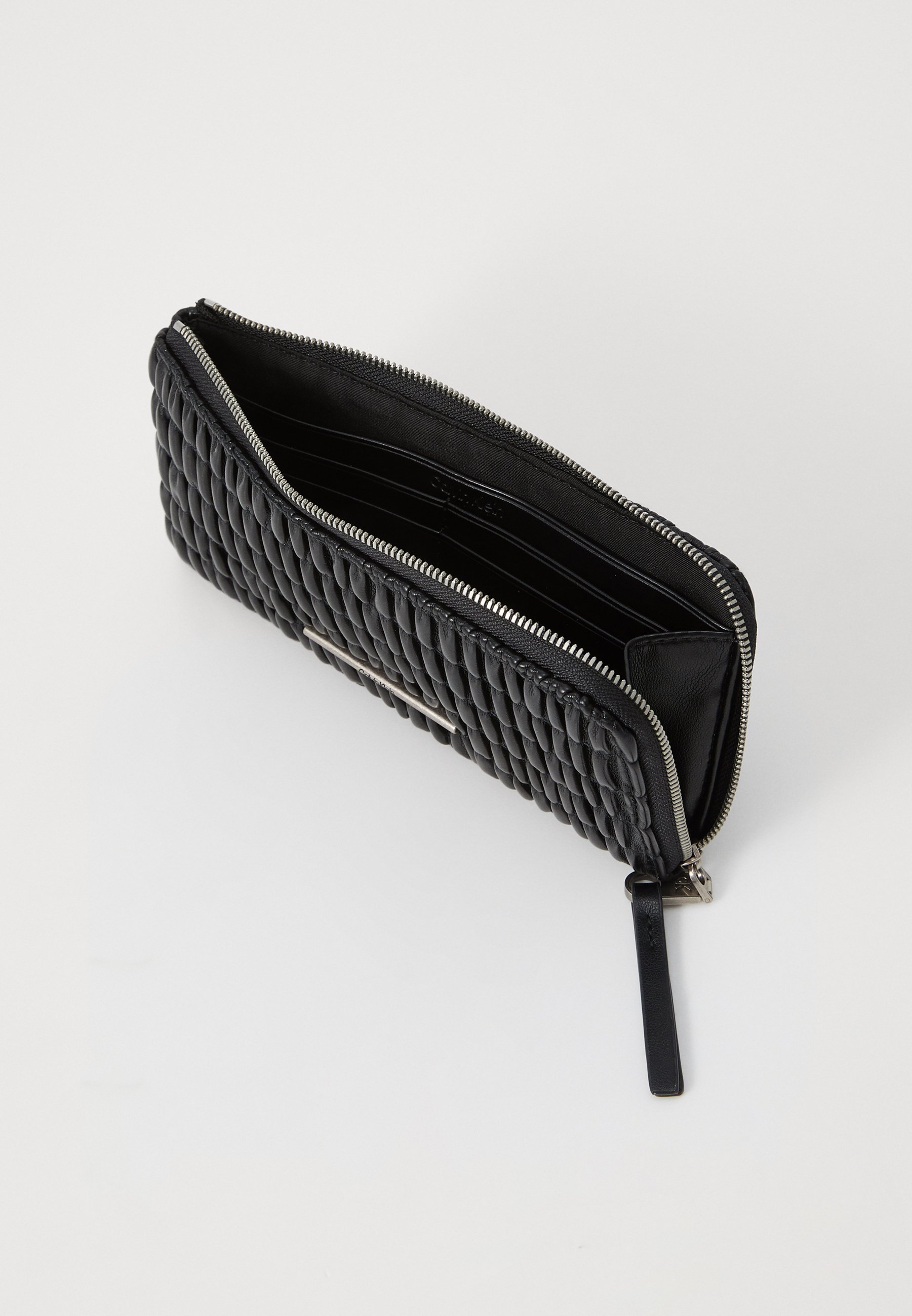 Calvin Klein Jeans RUCHED LONG ZIP - Geldbörse - schwarz