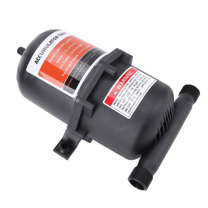 Tanque acumulador presurizado SHIPENOPHY de 0,75 L para vehículos recreativos - 1/2'' MNPT, 10–125 PSI