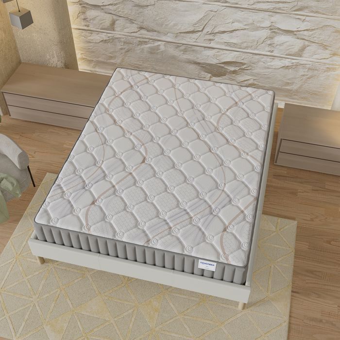 Colchón de látex natural y espuma de alta densidad 35 kg/m³ 90 x 190 cm NOVIEMBRE Sirius - Colchón EXTREMADAMENTE DURADERO Soporte firme y envolvente - Grueso