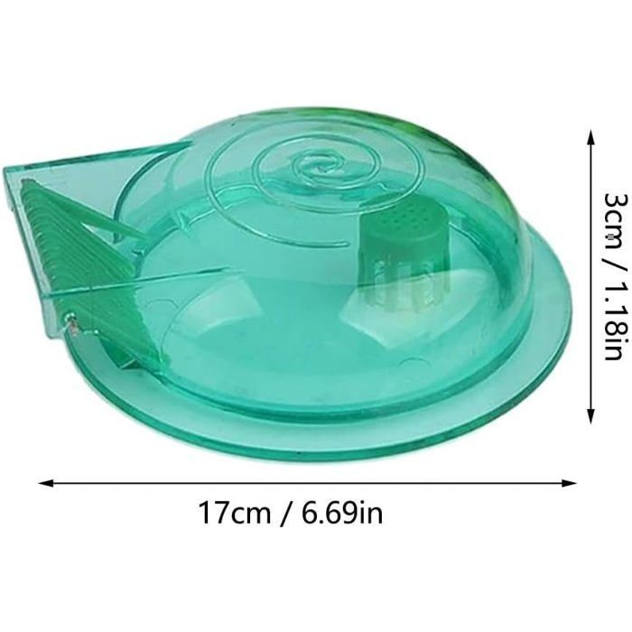 Lot de 2 pièges à escargots en plastique transparent pour aquarium, 17 x 12,3 x 3 cm.