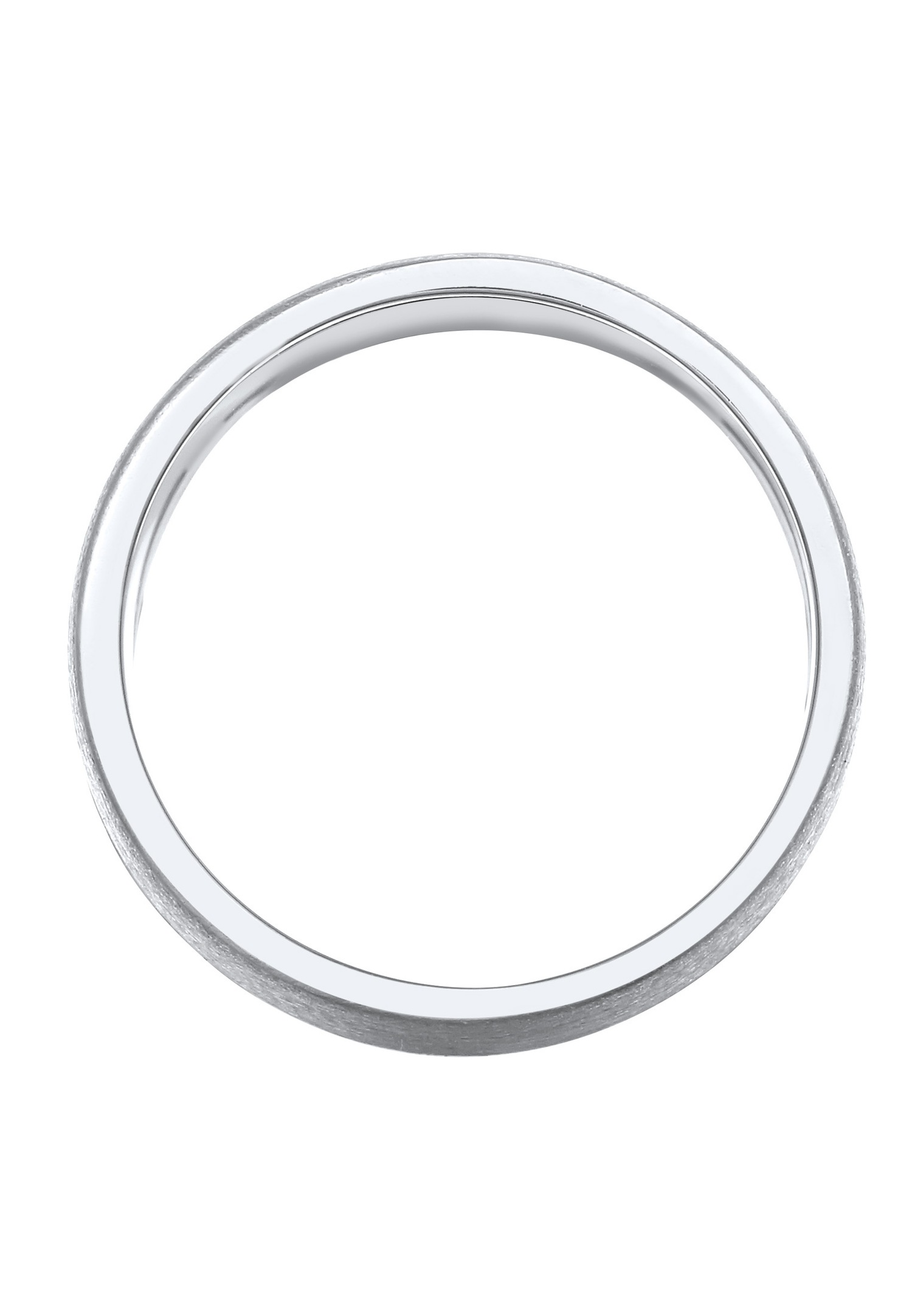Elli Femmes Bande Large Mat Brossé Basique en Argent Sterling 925