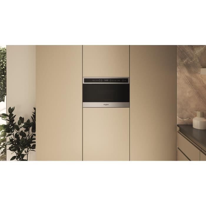 Horno microondas empotrable - WHIRLPOOL - WMN4I4BXF - Acero inoxidable resistente a las huellas dactilares - 22 L