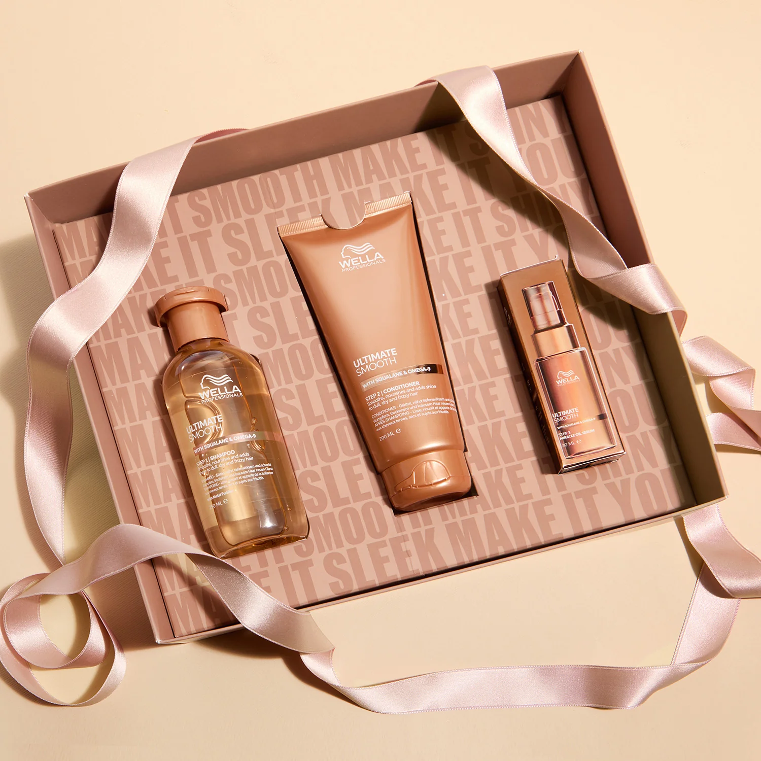 Ultimate Smooth Ultimate Smooth Cofanetto Natalizio - Shampoo, Balsamo e Miracle Oil Serum - Cofanetti per Capelli, Shampoo Anticrespo