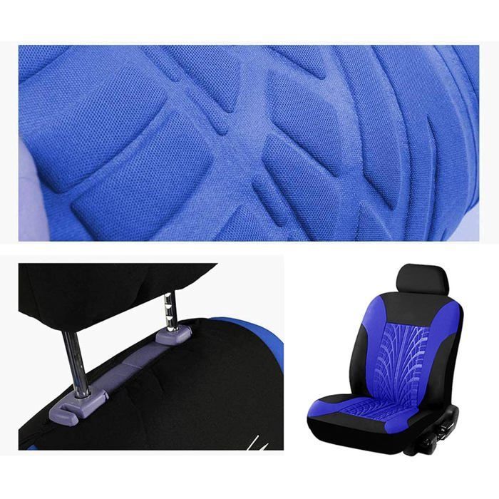 FUIENKO-Housse de siège avant universelle pour voiture, protection de siège avant (bleu)