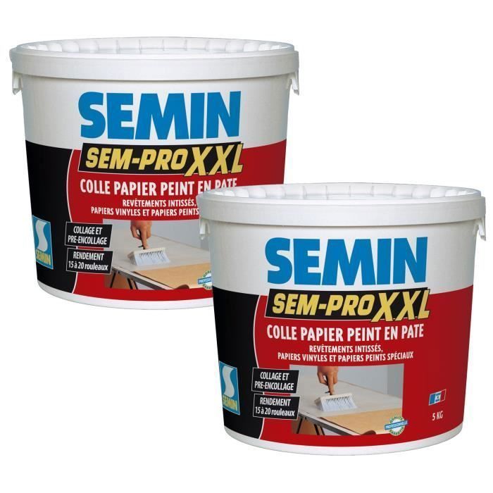 Pack of 2 Semin Pro XXL ready-to-use wallpaper paste adhesives - 5 kg tub