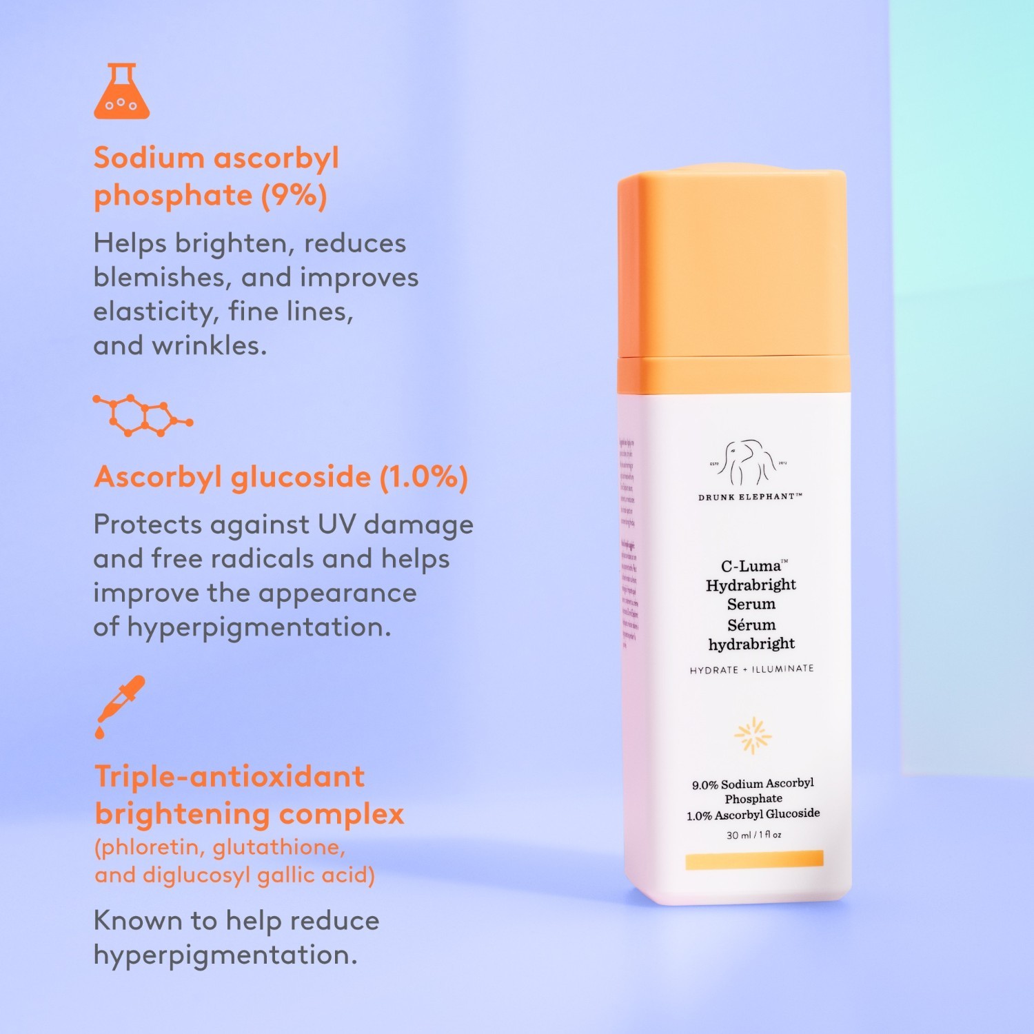 Opité sloní sérum s vitamínom C C-Luma™ Hydrabright sérum – 30 ml