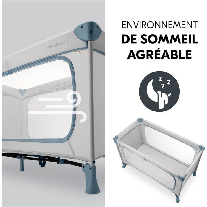 Cuna de viaje ZOKKO Dream N Play Plus - 125x65x76 cm - Plegable - Incluye bolsa de transporte - Apertura lateral