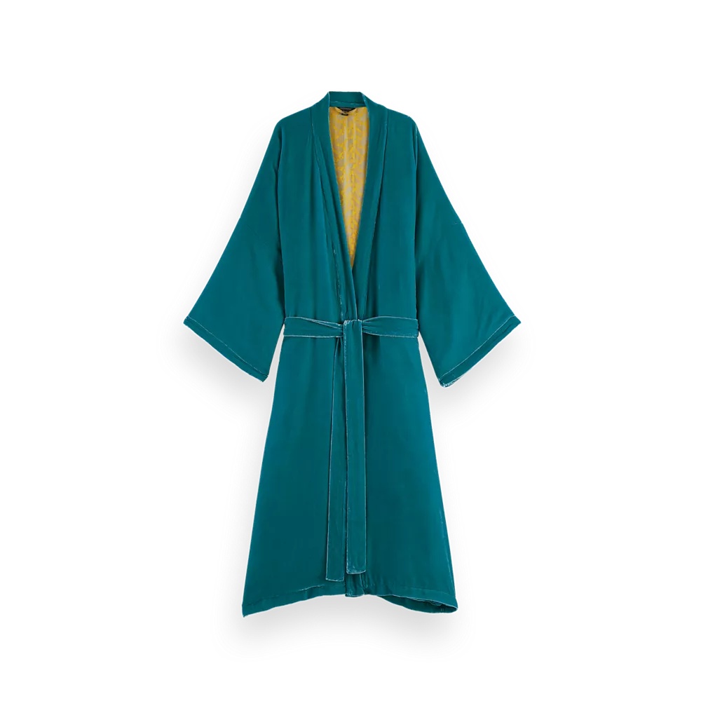„House of Rituals Saigon Collection“ kimono – viskozės šilko ir aksomo kimono