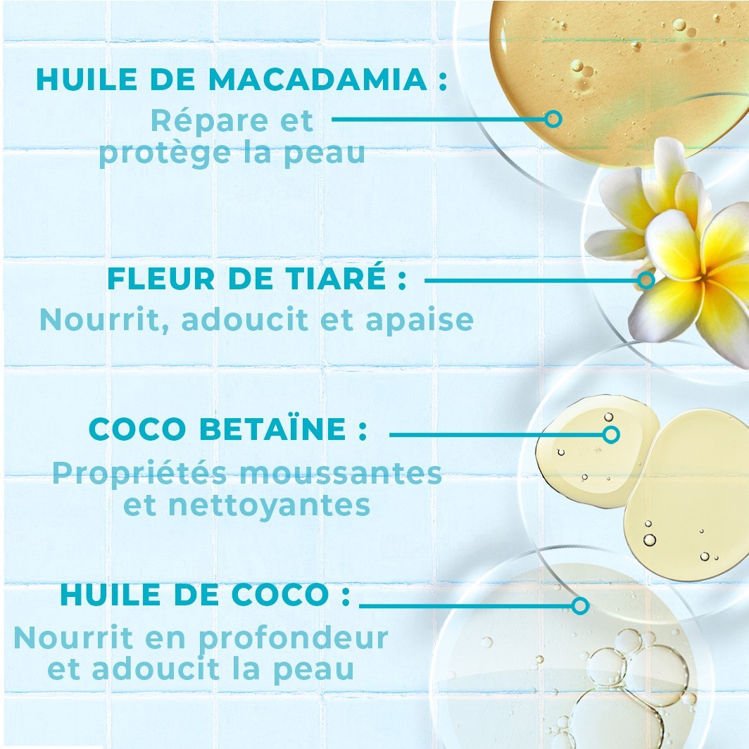 Energie Fruit gel douche monoi & huile de macadamia bio 98%