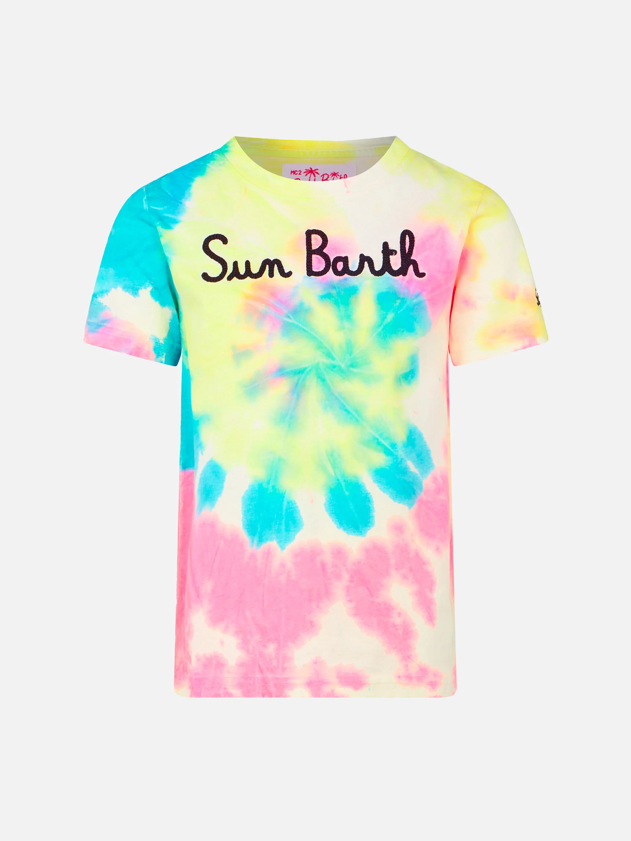 Sun Barth tie-dye print en borduurwerk kindershirt