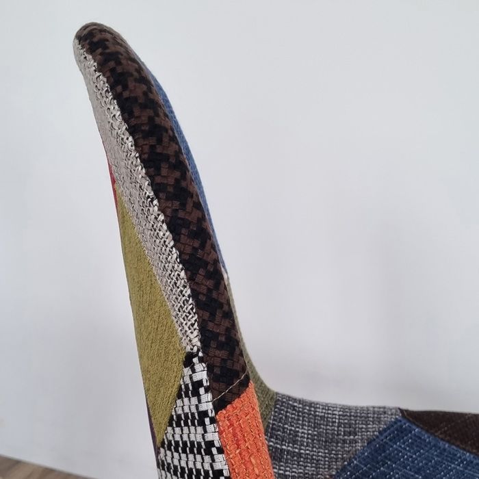 Scandinavische patchwork stoffen stoel - Ela