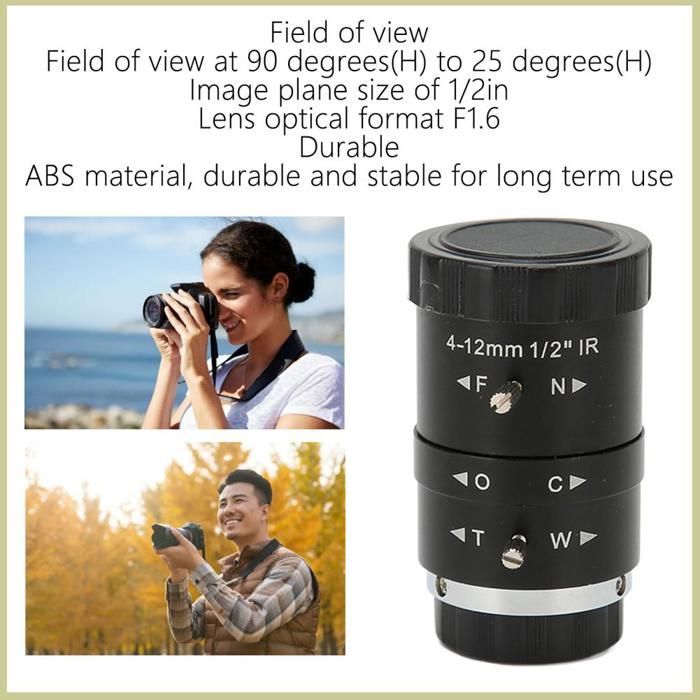 Lente de cámara Cocosity con montura CS - Lente telefoto zoom industrial HD para proyector