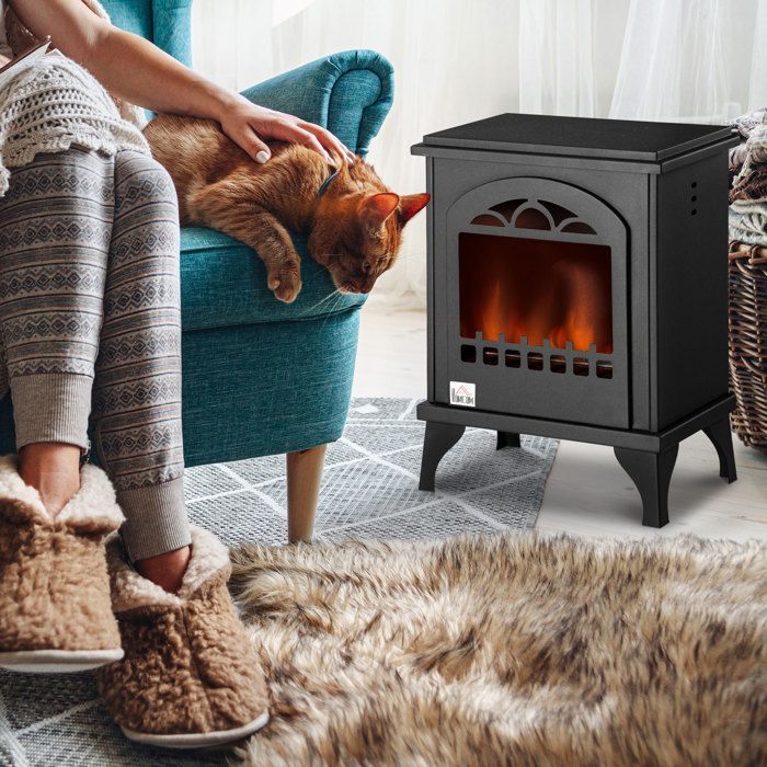 Chimenea de bioetanol - HOMCOM - independiente, depósito de 1,2 L, autonomía de 3 horas, cobertura de 25 m² - acero - 41 x 25 x 54 cm - negra