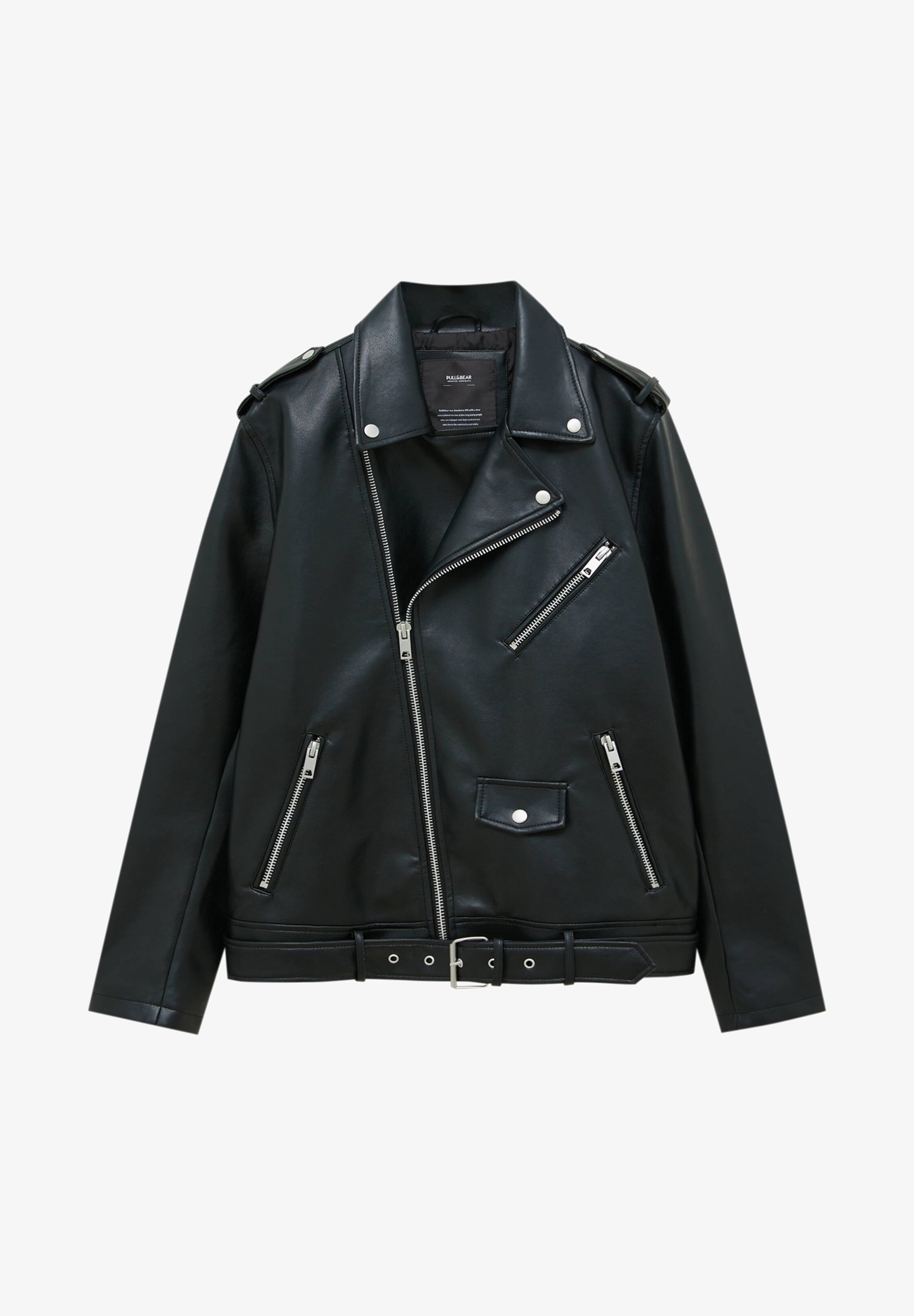 Jaqueta de couro sintético PULL&BEAR - preta