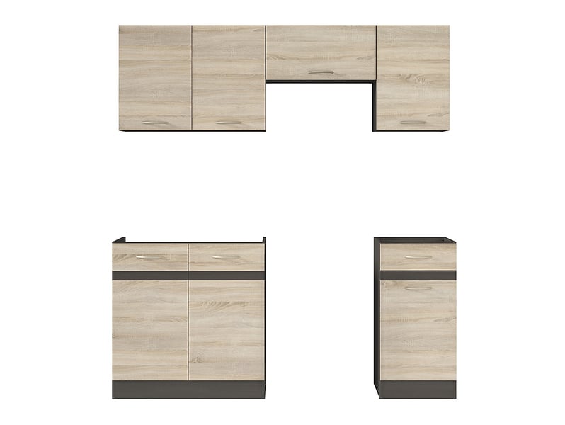 Junona 180 Komplet kuchenny Junona Line 180 cm dąb sonoma bez blatu