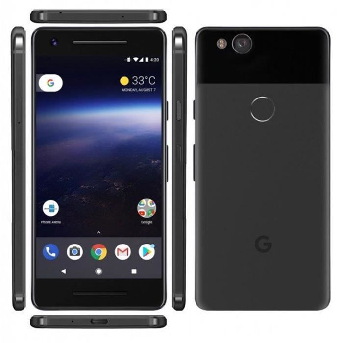 Zwarte Google Pixel 2 64GB-telefoon