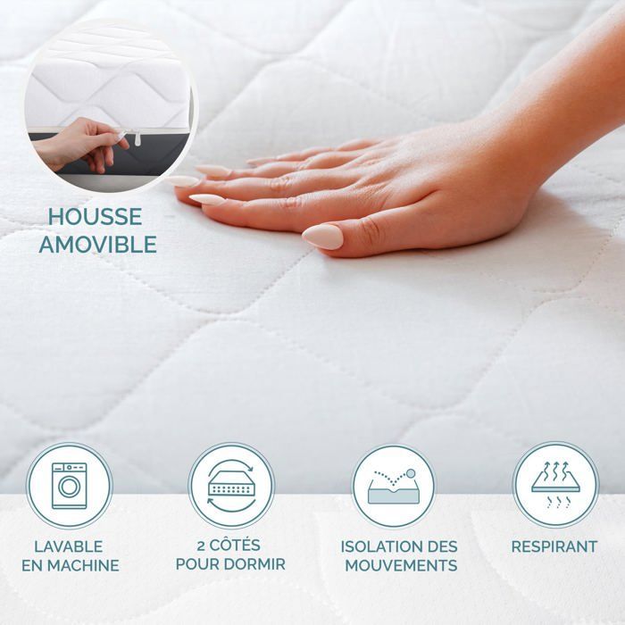 Mattress - TANHK - 130x190 - 20cm - Firm - Hypoallergenic
