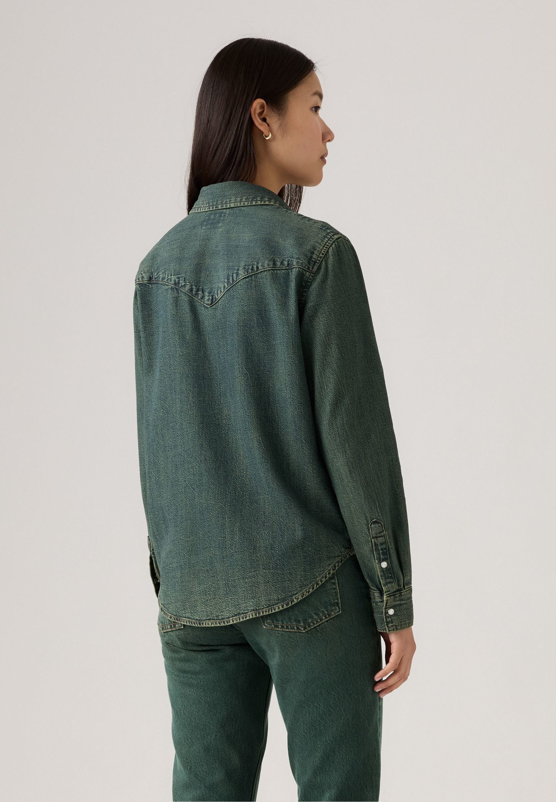 Levi's® ICONIC WESTERN - Blouse met knoopsluiting - donkerblauwe denim