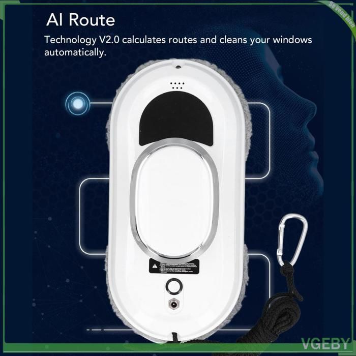 Robot lavavetri - FAFEICY - Modello automatico - Aspirazione 5600 Pa - Doppia testina a spirale - Spina europea