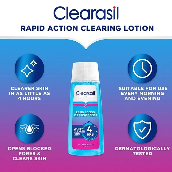 Clearasil Rapid Action Deep Pore Face Wash -kasvojenpuhdistusaine aknelle 200 ml