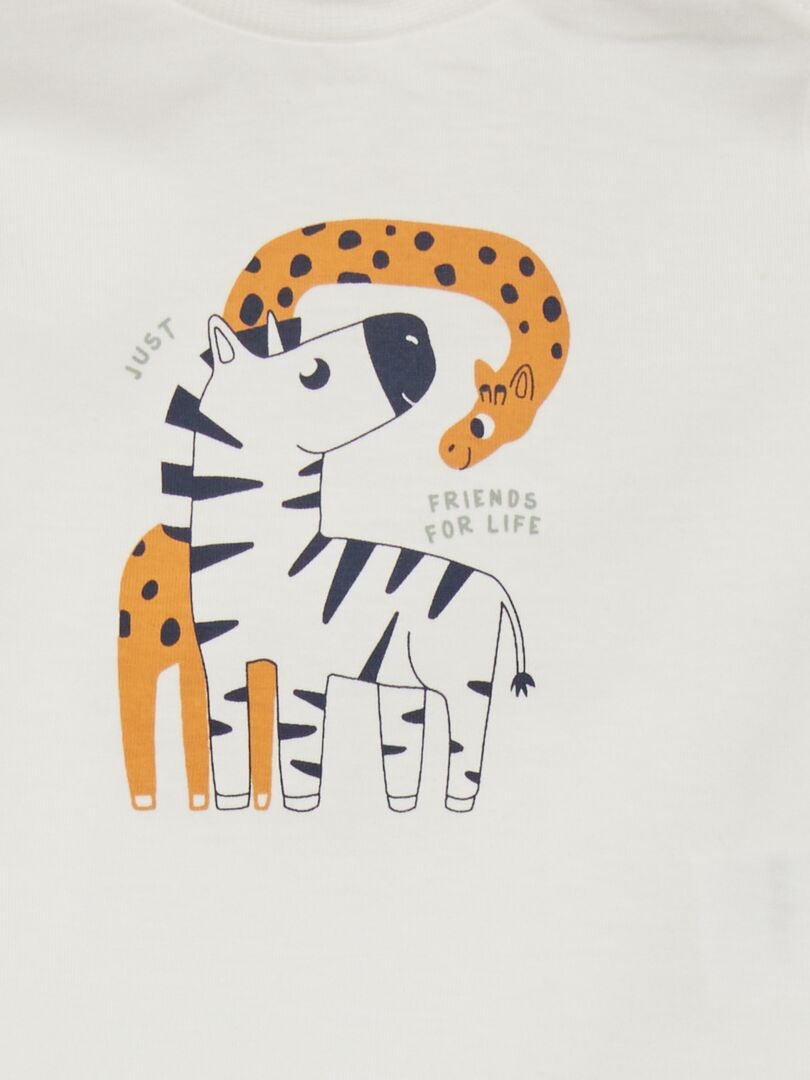Set van 2 T-shirt en legging - wit