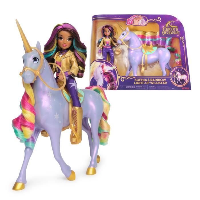 SPIN MASTER FUNCTIONAL UNICORN 28 CM WILDSTAR + 24 CM DOLL Unicorn Academy