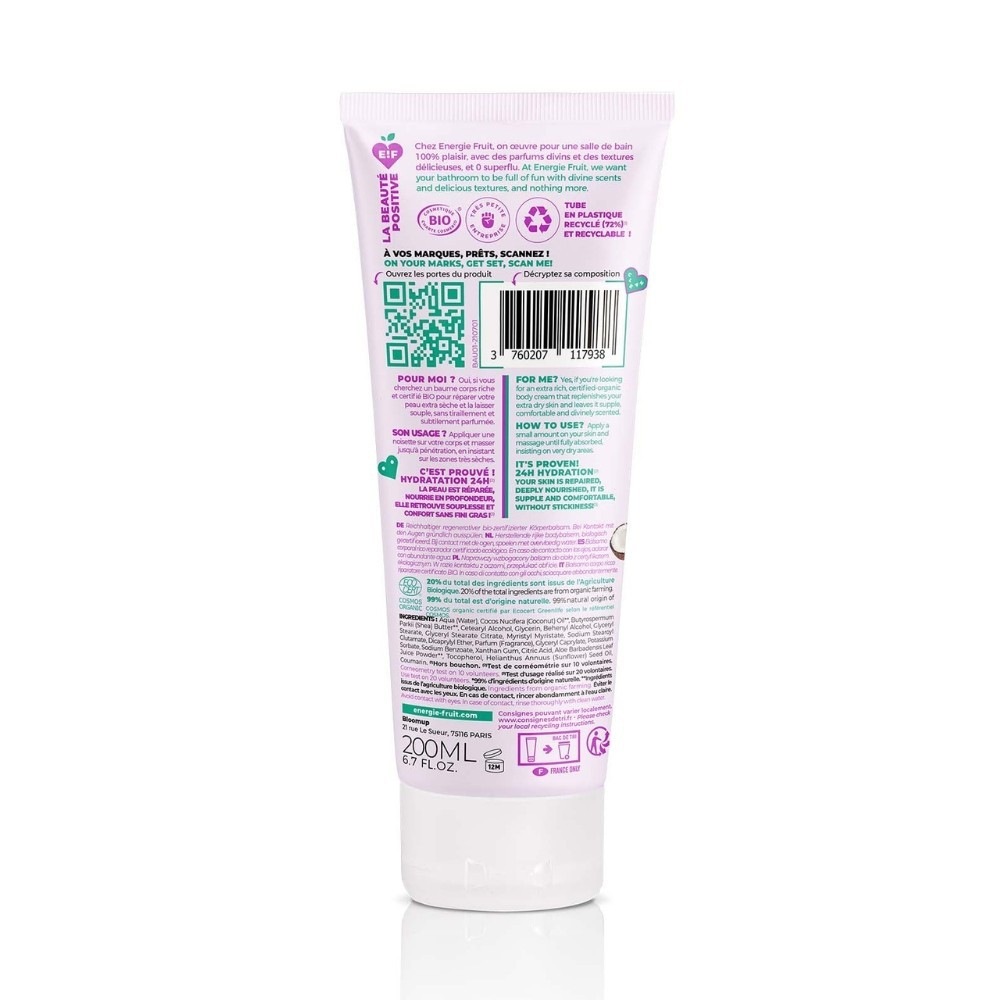 Energie Fruit baume corps coco certifie bio