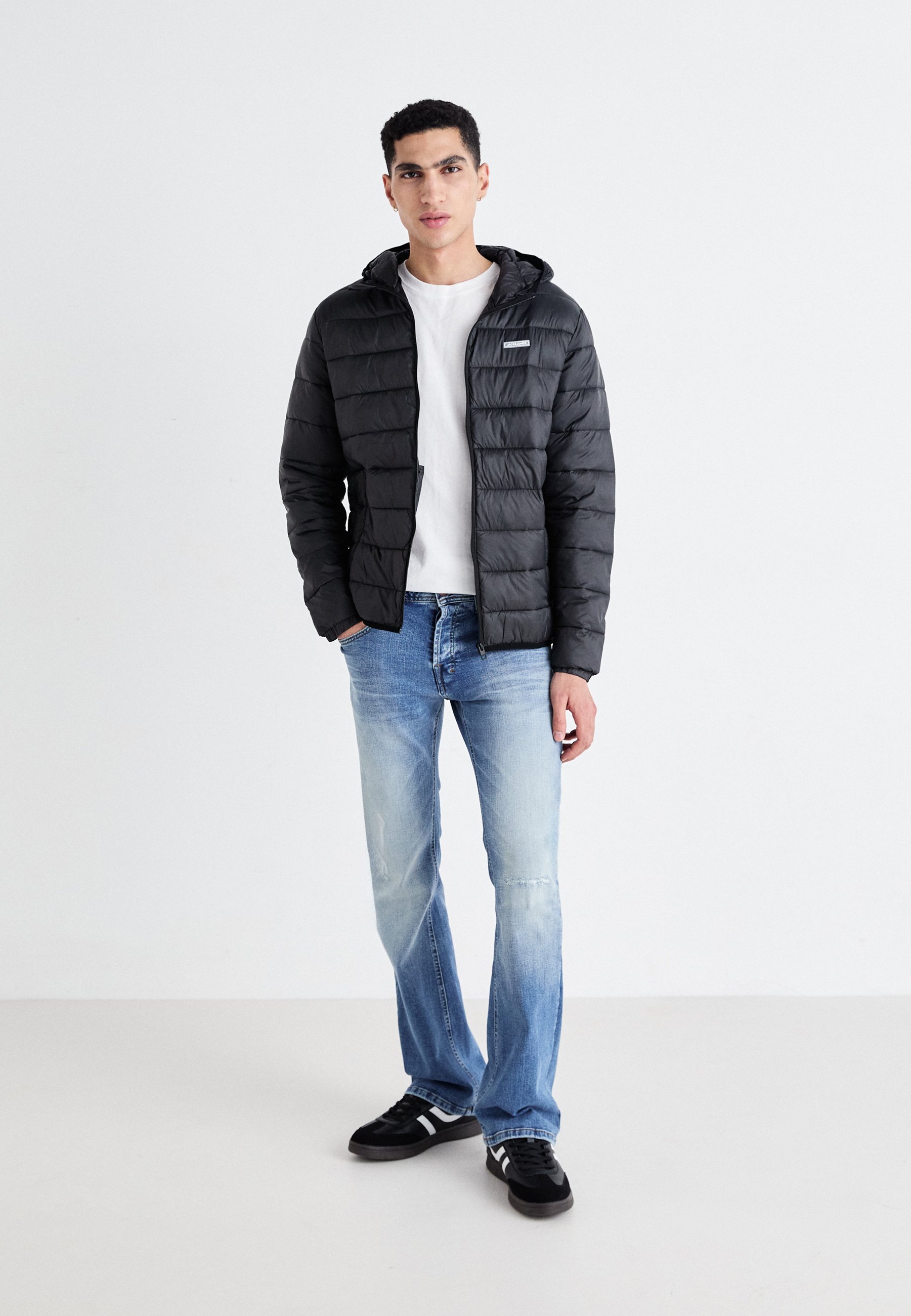 Jack & Jones JJVINCENT PUFFER HOOD - Lichte jas - donkergrijs