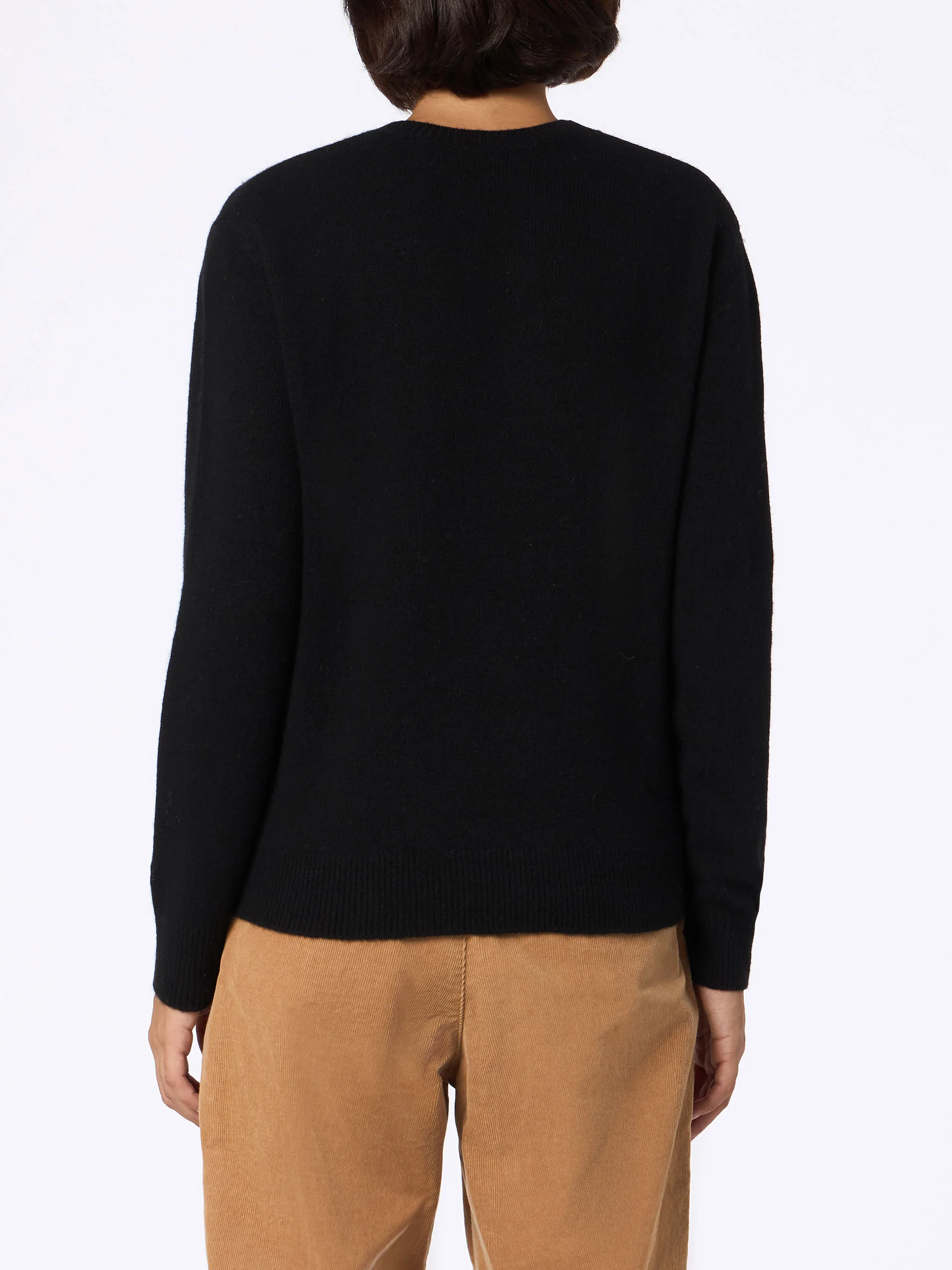 Maglione da donna nero New Queen con ricamo Vip club Cortina | VIP CLU