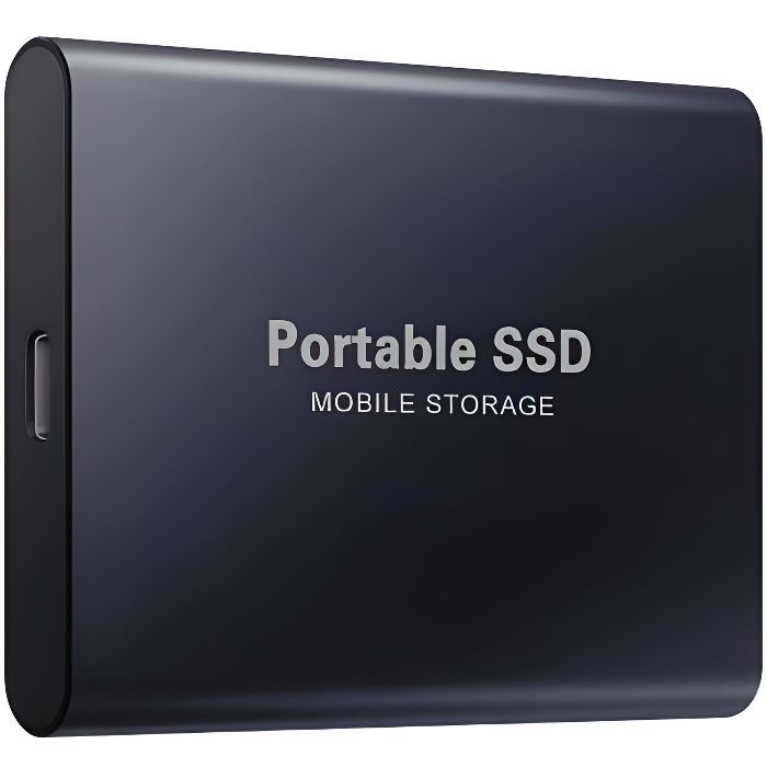External SSD Hard Drive, Portable Mobile SSD - Black - 2TB