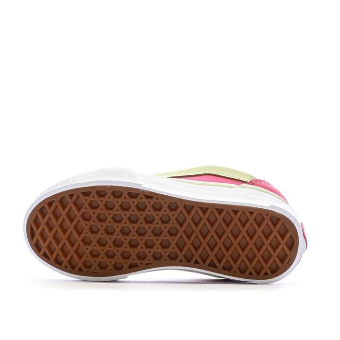 Scarpe da ginnastica Vans Knu rosa/gialle per ragazzi/ragazze