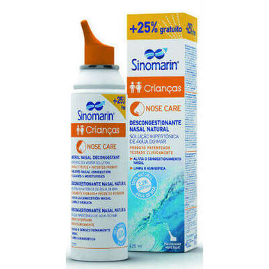 Descongestionante nasal natural Sinomarin para niños, solución hipertónica de agua de mar, 125 ml