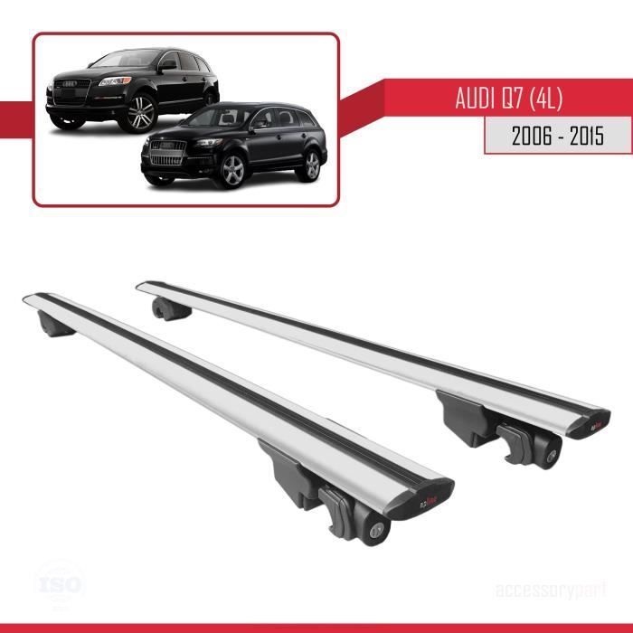 Barras de techo - Audi - Q7 2006-2015 - Aluminio - Gris - Con cierre