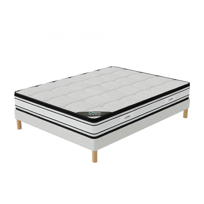Base de cama + colchón ULTIMATE COMFORT 160x200 cm | Altura 22 cm | Ventilación optimizada | 4 patas | Firmeza y confort
