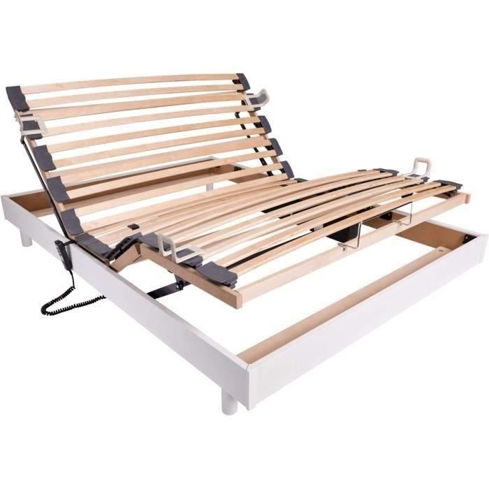 Conjunto Relaxamento: colchão + base de cama elétrica 140x190 - Espuma - Firme - TALCA Fabricado na França