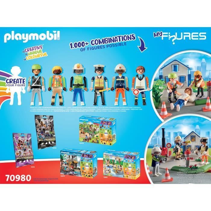 PLAYMOBIL - My Figures: Secouristes - Multicolore - 120 pièces - A partir de 5 ans