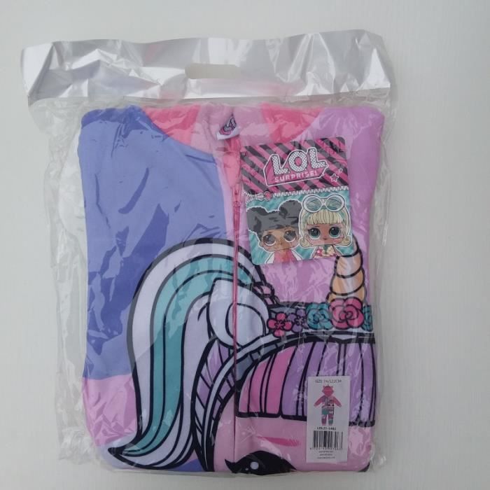 ¡LOL Surprise! Pijama enterizo de unicornio para niñas - Rosa - 6 tallas