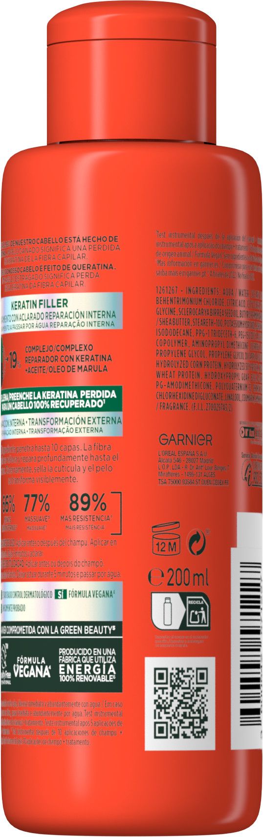 „Fructis“ intensyvus keratino užpildo gydymas su marulos aliejumi pažeistiems plaukams. „Goodbye Damage“ plaukų aliejai ir procedūros.