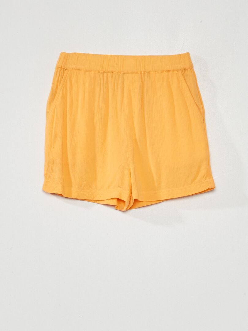 Pantalones cortos suaves de color liso - naranja albaricoque