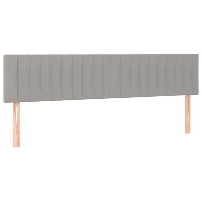 Cabecero - vidaXL - 2 piezas - Gris claro - Tejido resistente - Altura ajustable