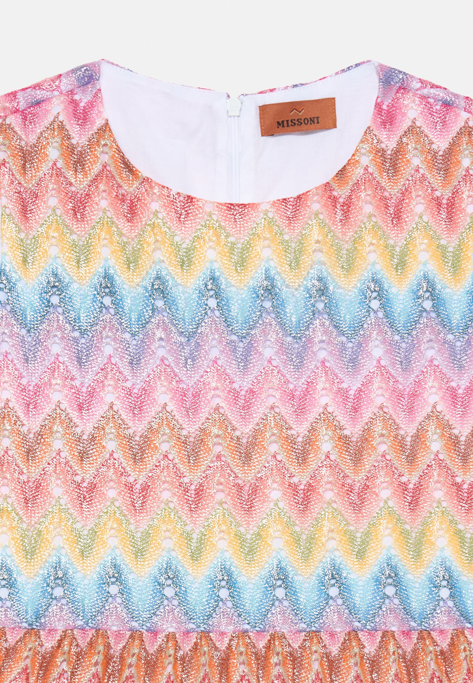 Missoni geweven jurk - Dagjurk - veelkleurig/zilverkleurig