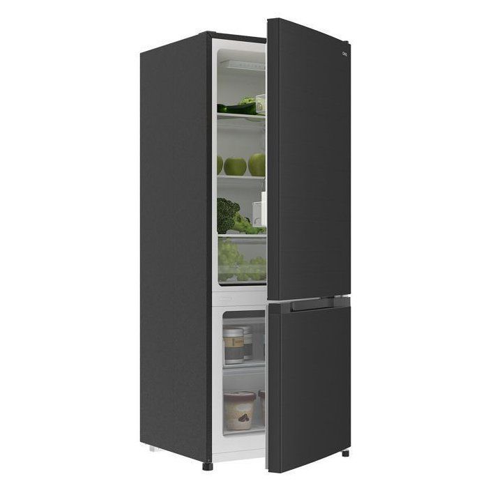 CHiQ FBM205L42-205L (153 x 52) Fridge Freezer, Energy Class E, 39 dB, Black Steel, Low Frost, Reversible Doors