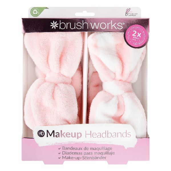 Diademas de maquillaje Brushworks - Paquete de 2