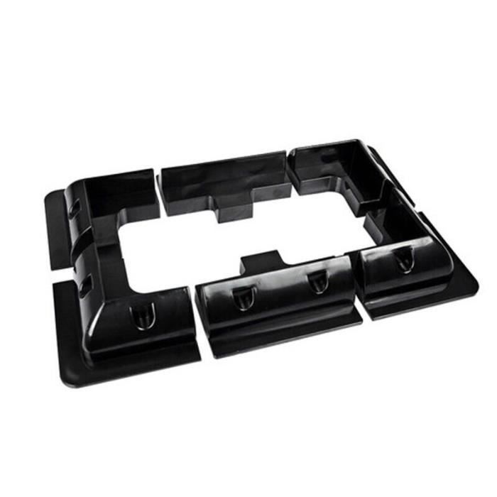 Kit de supports de montage d'angle de panneau solaire de 7 pièces noir