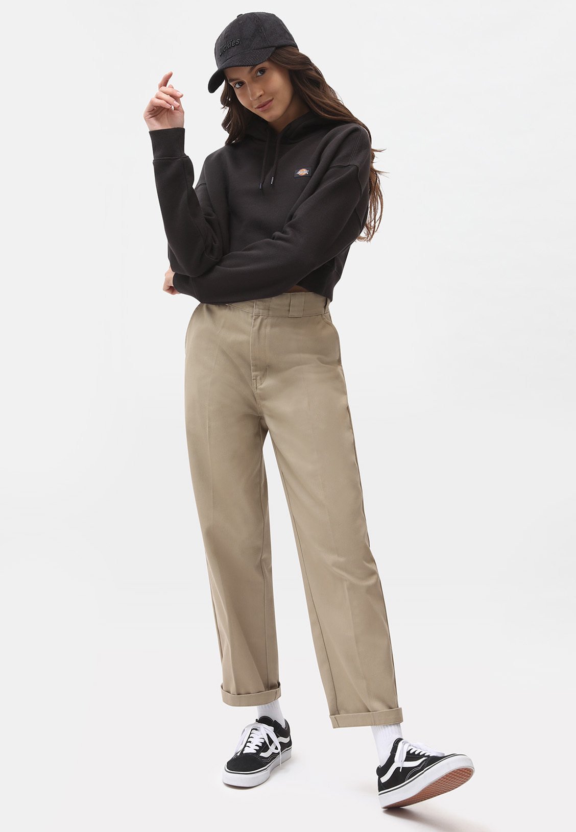 Dickies Oakport Cropped Hoodie - Hoodie - zwart