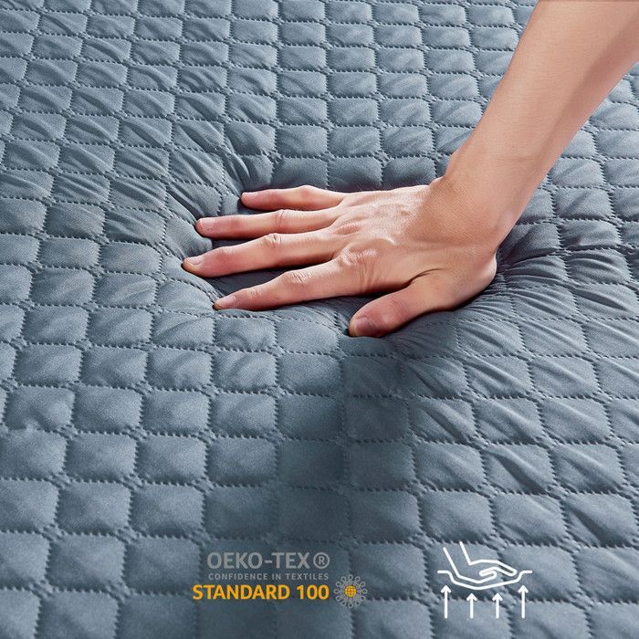 Surmatelas 160x200 cm INRE, Épaisseur de 6 cm, Mousse à haute résilience, Confort Respirant, Design Antidérapant,Sommeil Réparateur