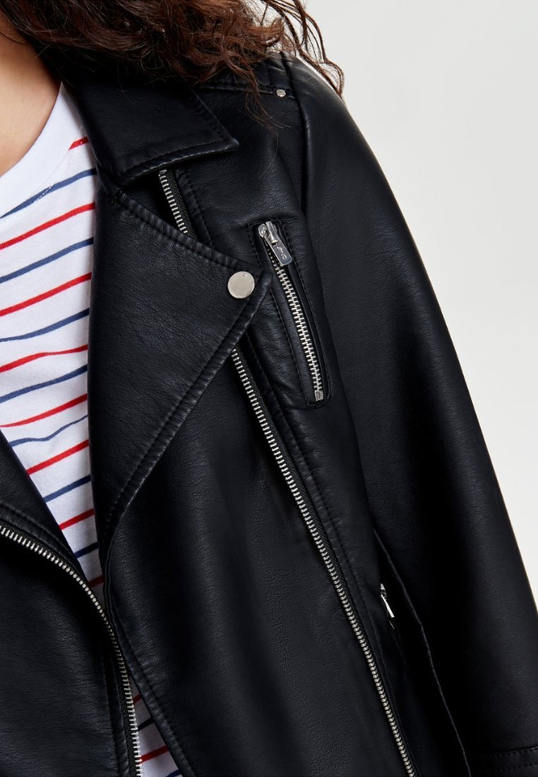 BOUTIQUE ONLGEMMA MOKER - Veste en similicuir - noire