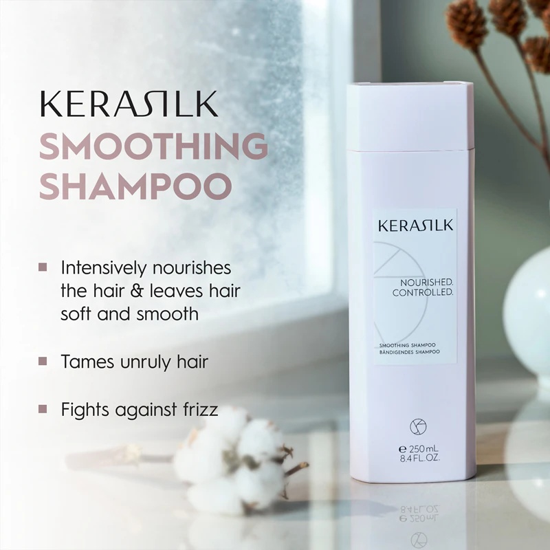 Darilni set za glajenje KERASILK Essentials za neubogljive in skodrane lase