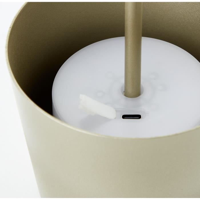 Lampada da tavolo per esterni - BRILLIANT - KAAMI - Ricaricabile - Oro opaco - LED - 2W - 310lm - 3000K - Dimmerabile - USB - Dimmerabile a 3 livelli - IP54