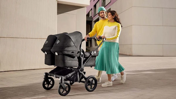 Bugaboo Donkey 5 Twin 2-in-1 kinderwagenset zwart/middernachtzwart, middernachtzwart